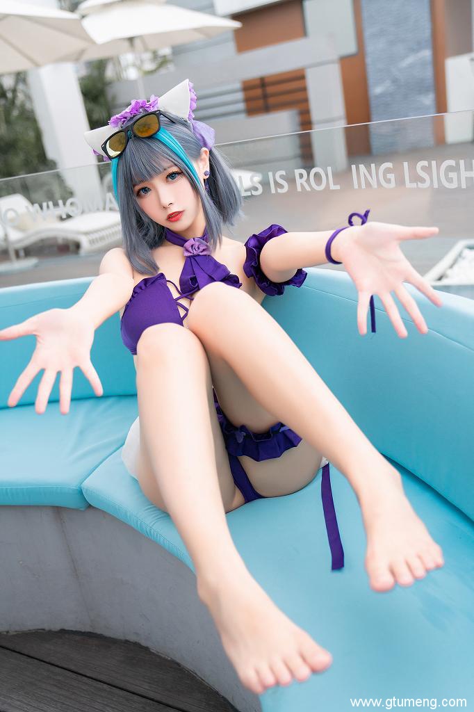 「微博COSER」Momoko葵葵资源 – 柴郡水着(40P/1V/313MB)