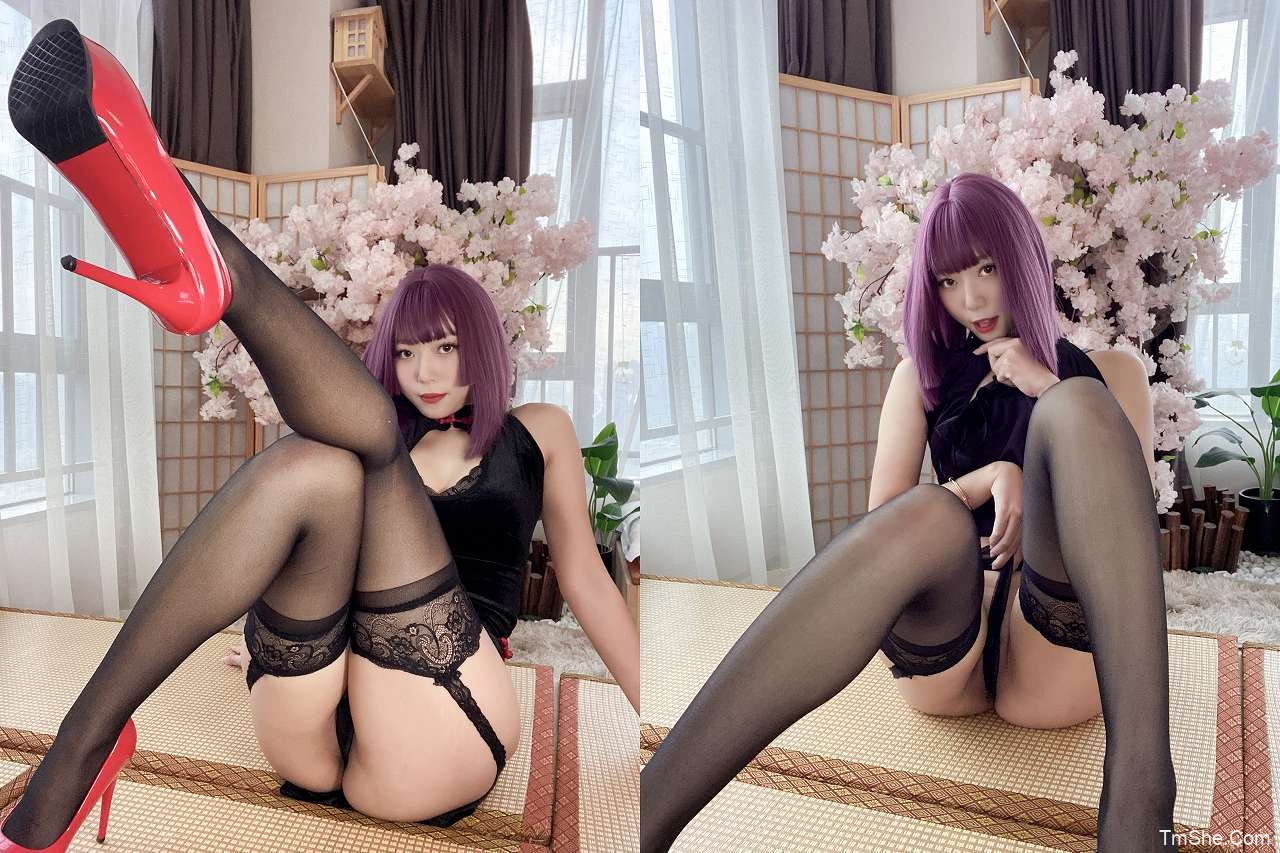 「Money冷冷」高叉 – 旗袍蕾丝裙(107P/1V/2.42GB)