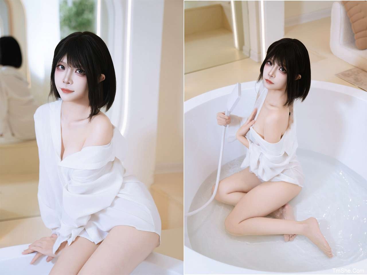 「二佐Nisa」定制级 – 浴缸白衬衫(25P/3V/2.85GB)