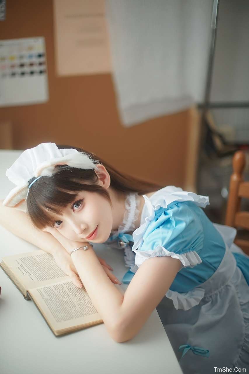 「祖木子」绘画素材 – 蓝色猫咪女仆(16P/106MB)