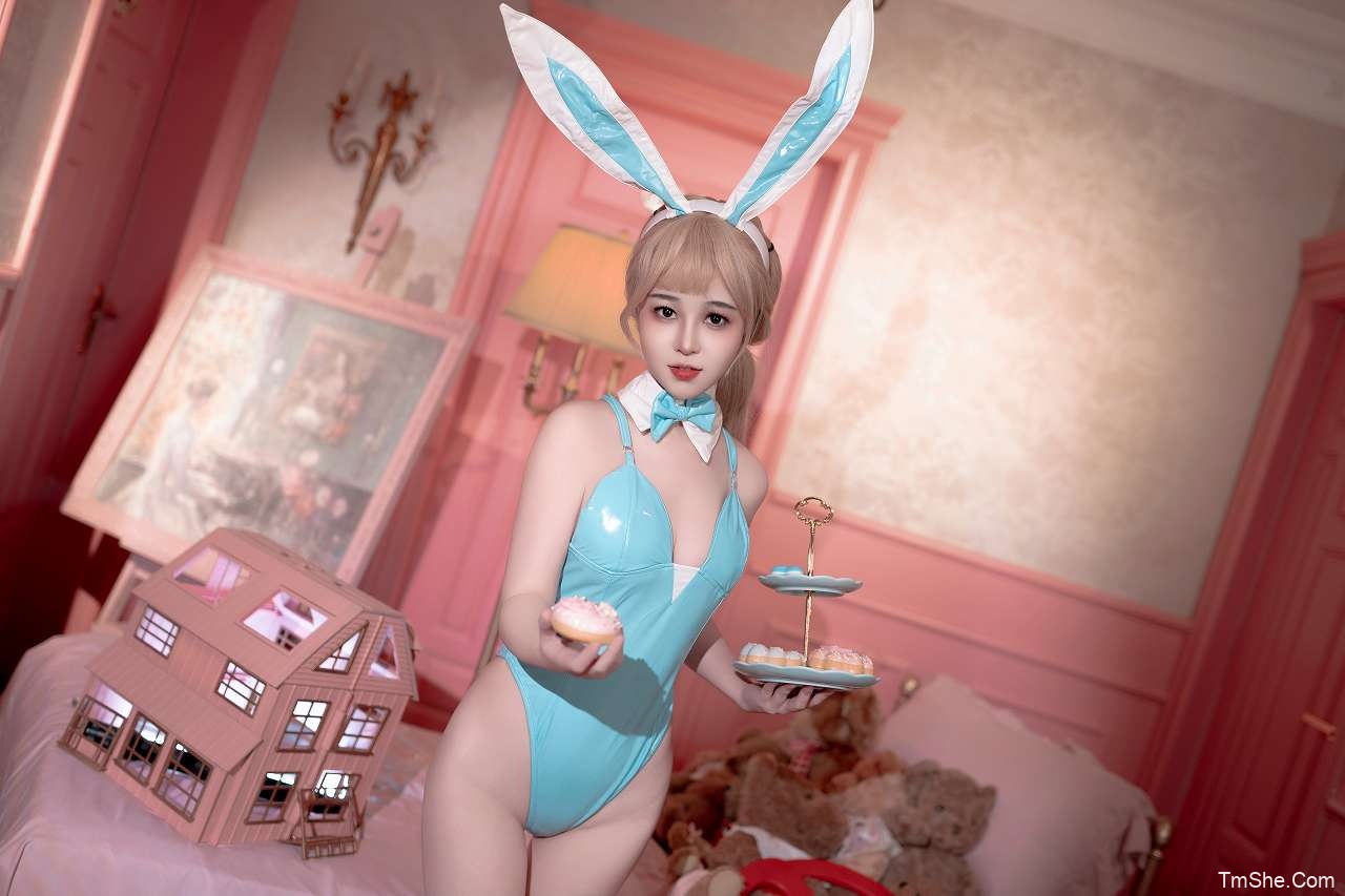 （晕崽Zz）柳郁子 摄影作品 – 蓝色兔女郎(61P/577MB)