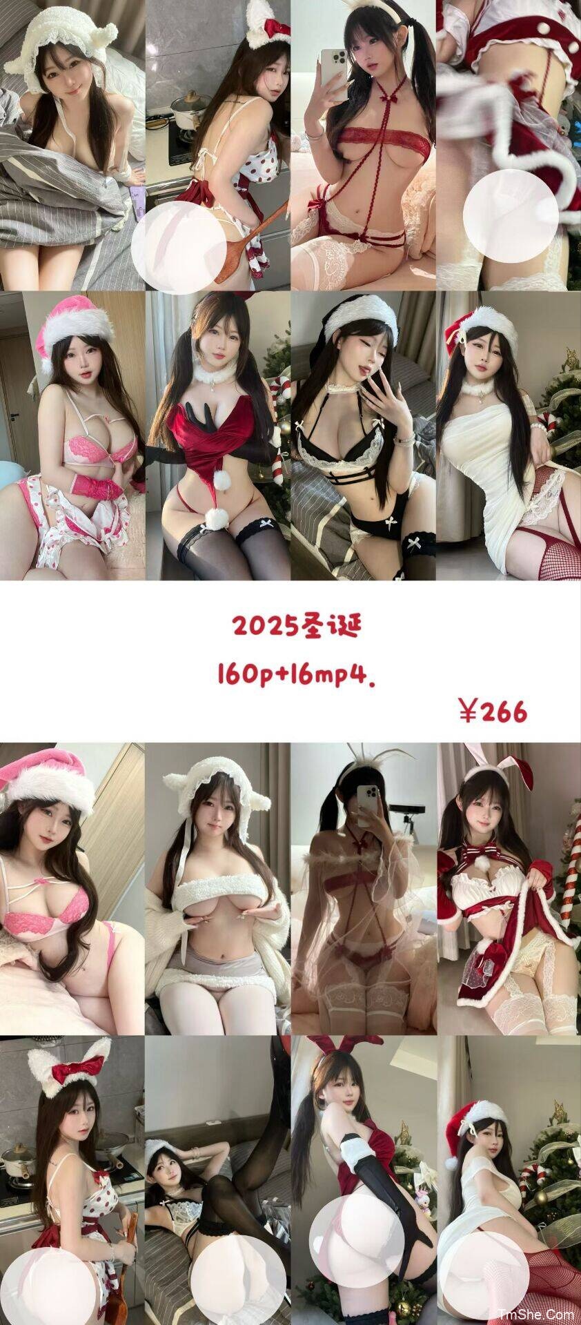 「是依酱吖」25年12月 – 圣诞节(160P/16V/3.15GB)-猫萌