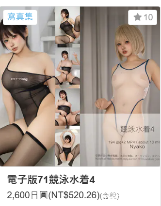 「Nyako喵子」绘画素材 – 電子版71 競泳水着4(309P/2V/2.95GB)-猫萌