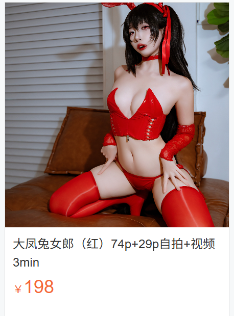 「二佐Nisa」电子素材 – 碧蓝大凤兔女郎 红(108P/1V/2.09GB)-猫萌