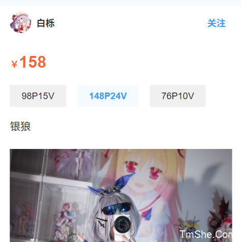 「白栎Shirly 」电子素材 – 银狼(148P/24V/6.98GB)-猫萌