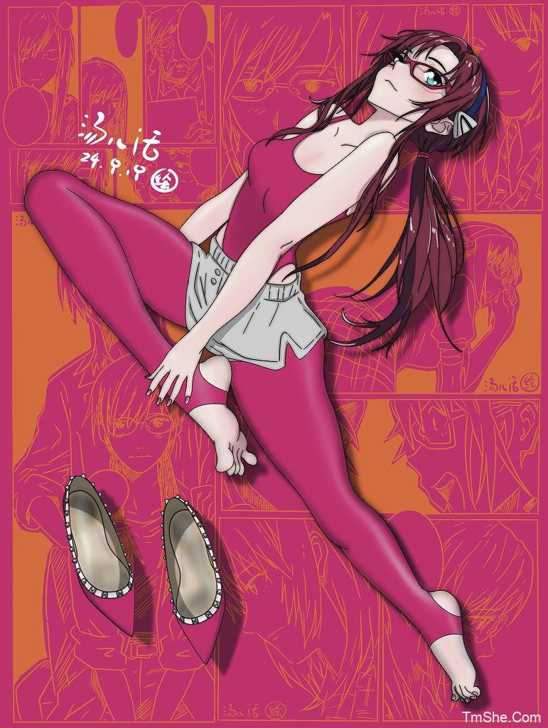 B站(汤儿话)充电 绘画素材 – EVA真希波-图萌社