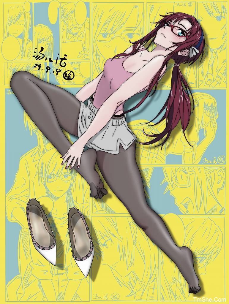 B站(汤儿话)充电 绘画素材 – EVA真希波