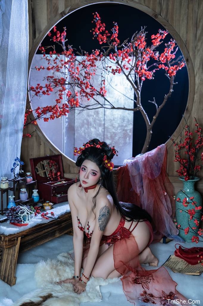 「奈汐酱nice」摄影作品 – 醉梅(90P/1V/3.45GB)-图萌社