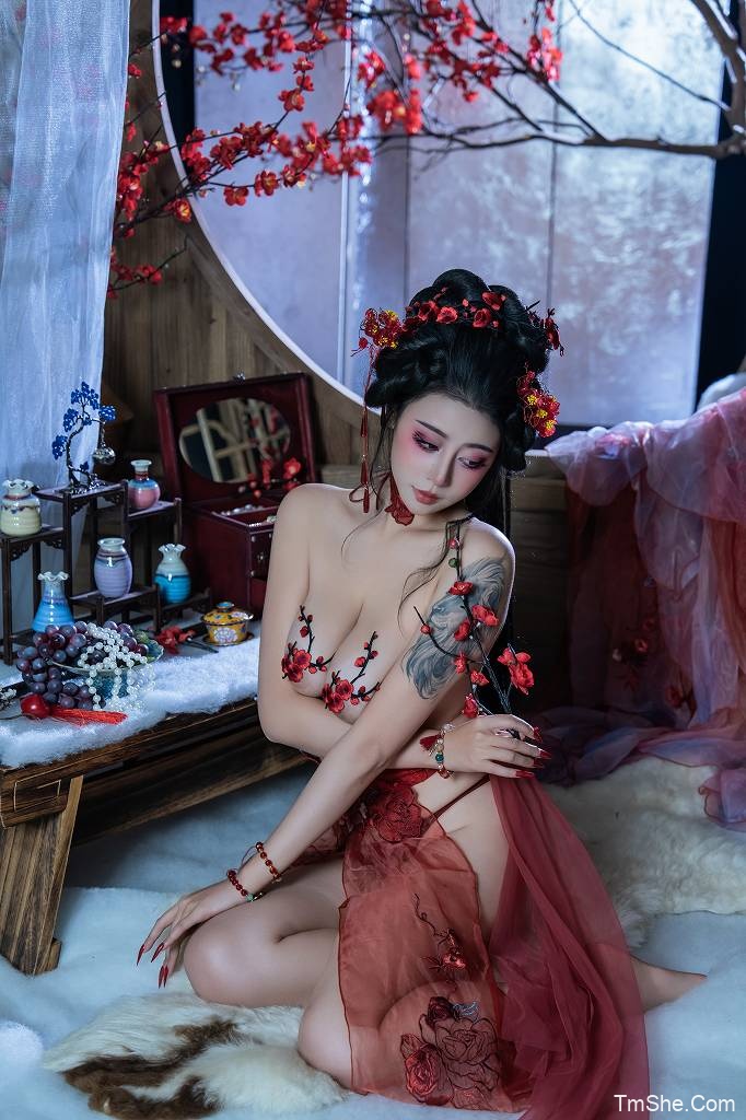 「奈汐酱nice」摄影作品 – 醉梅(90P/1V/3.45GB)-图萌社