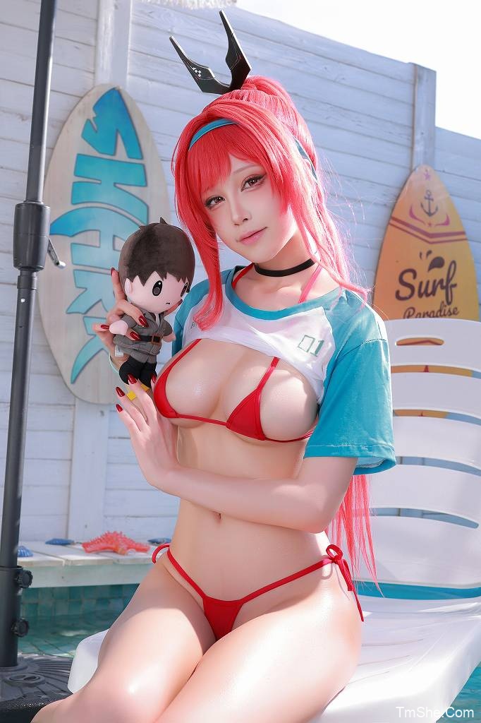 「水淼aqua」电子素材 – 拉毗小红帽泳装(80P/110MB)-图萌社