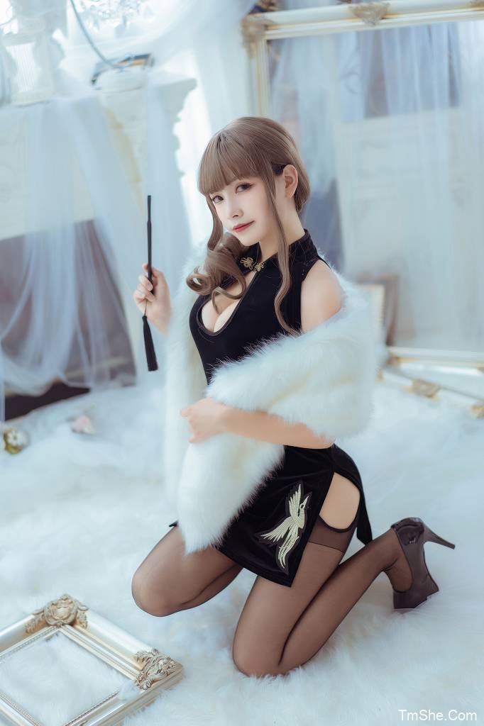 「Neko-薇薇」电子素材 – 改良黑旗袍(35P/226MB)-图萌社