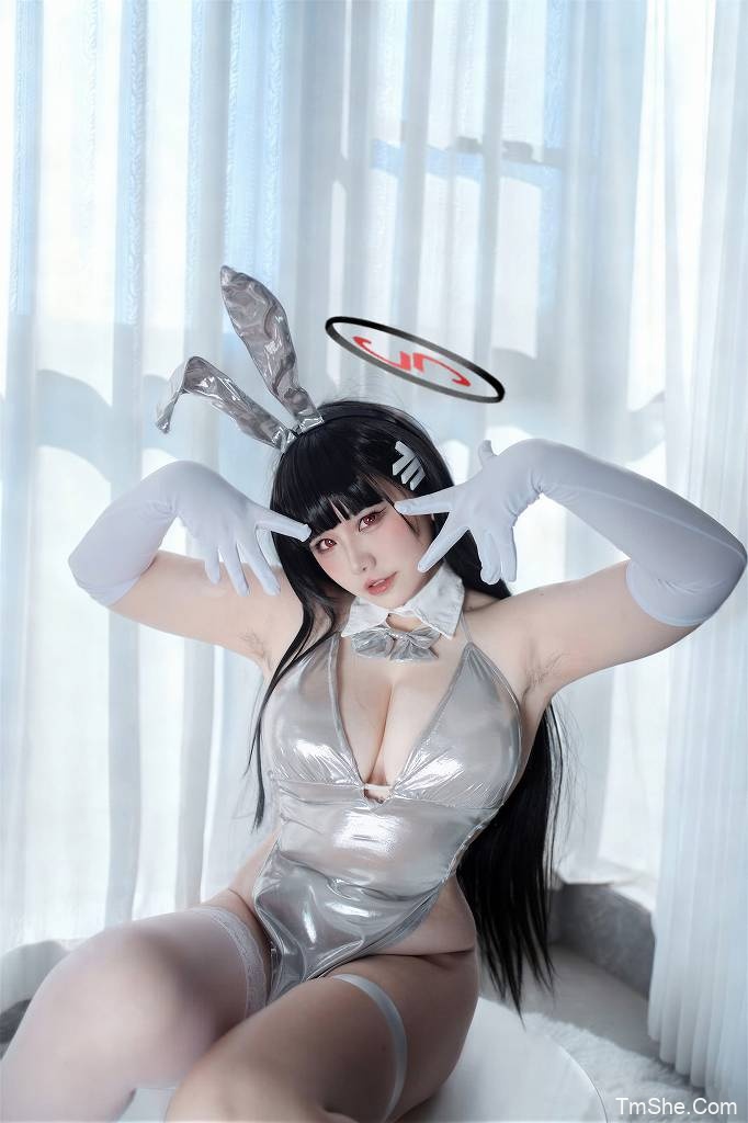 「阿半今天很开心」蔚蓝档案 – 调月莉音 银色长裙(102P/3V/1.24GB)-图萌社